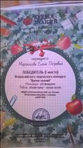 Победитель (1место) Всероссийского творческого конкурса "Время знаний"  Номинация "23 февраля". Работа"Наши папы - лучше всех!"