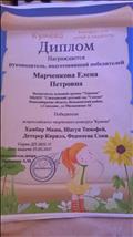 Награждается руководитель подготовивший победителей всероссийского конкурса "Кумека"